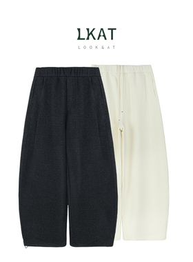 LKAT251126松紧腰内侧抽绳香蕉裤休闲裤