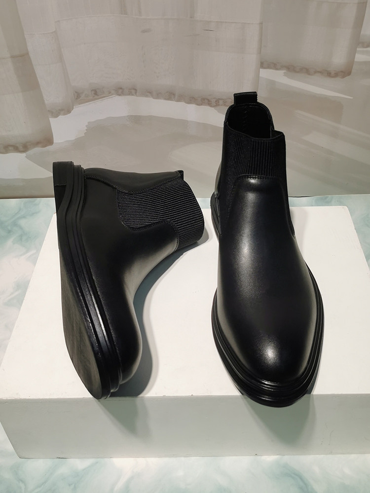 POINTY TOE CHELSEA BOOTS MENS MARTIN BOOTS BUSINESS BOOTS HIGH TOP LEATHER SHOES CASUAL SHOES SLIP-ON BOOTIES BIKING BOOTS