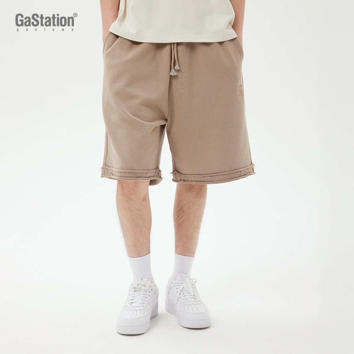 Gastation散边针织短裤