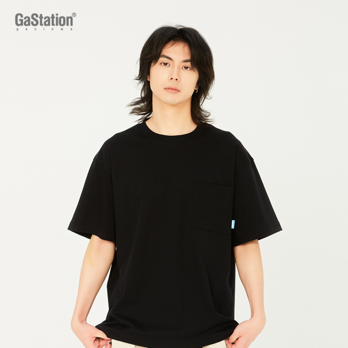 GaStation宽松凉感液氨口袋短袖