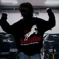 Gastation圆领毛衣 跃马图案提花冬季保暖套头毛衣舒适百搭上衣