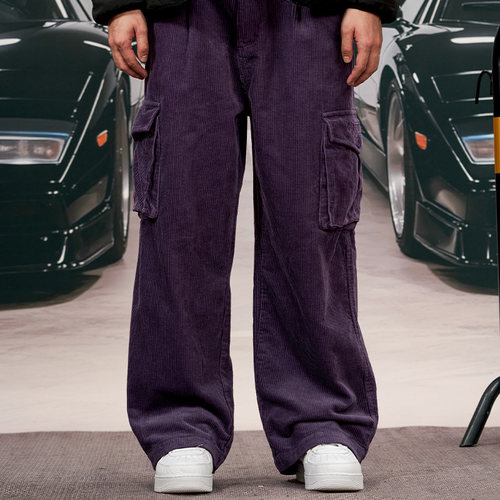 Gastation灯芯绒工装长裤 复古耐磨冬季厚板中条灯芯绒美式宽松