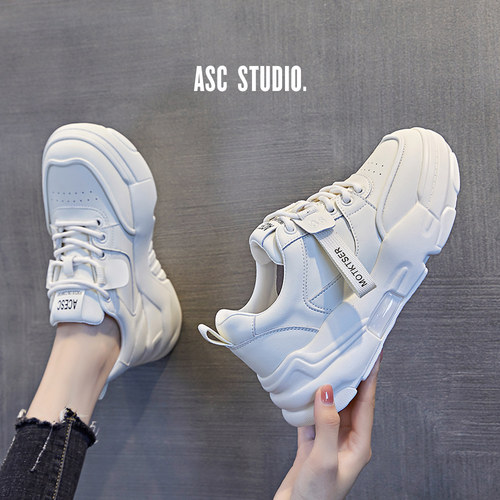 Acesc/艾斯臣坡跟圆头老爹鞋