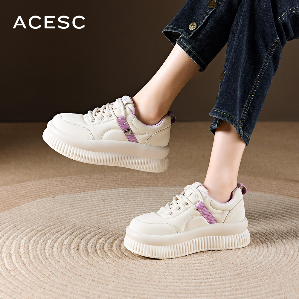 Acesc/艾斯臣休闲厚底小白鞋