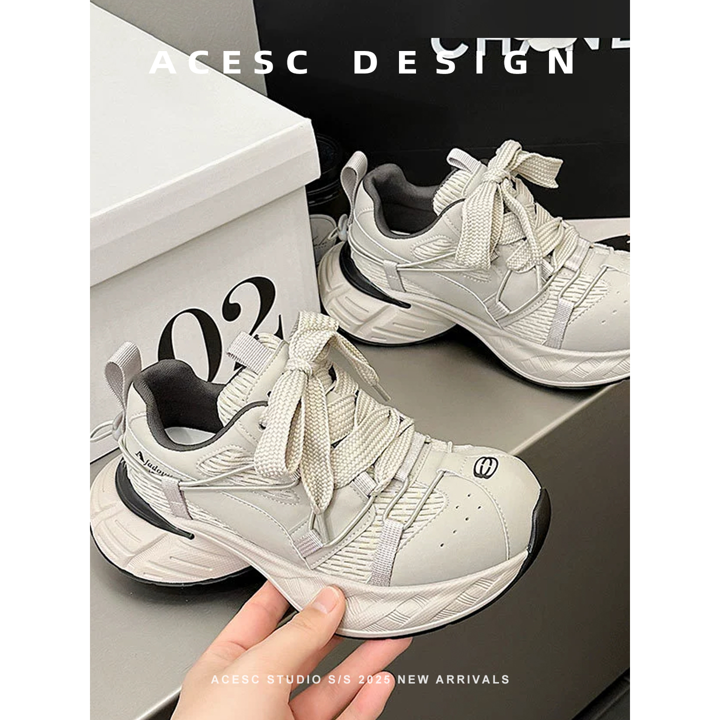 厚底老爹鞋女2025春新款小众个性做旧擦色增高小个子休闲运动鞋潮