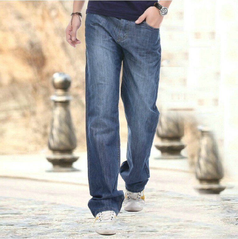 青年春夏薄款大褲腳口大褲腿男寬松大直筒商務牛仔褲大碼闊腿褲潮在類目 男裝, 牛仔褲中 - 來自Buy2taobao.com提供專業的淘寶代購服務