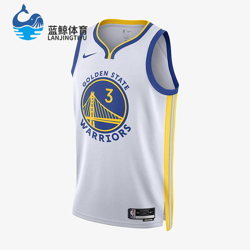 Nike/耐克正品夏季金州勇士队男子款运动休闲球衣DN2077-103