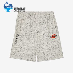 Skechers 运动休闲男子针织透气五分短裤 L221M164 015W 斯凯奇正品