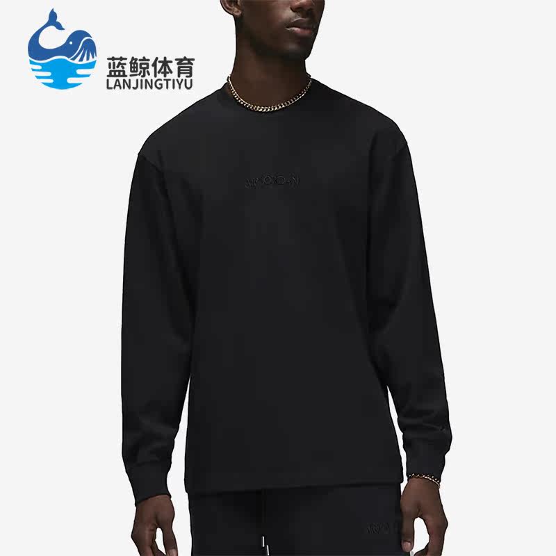 Nike/耐克正品Air Jordan男子刺绣圆领套头长款T恤FJ0703-010