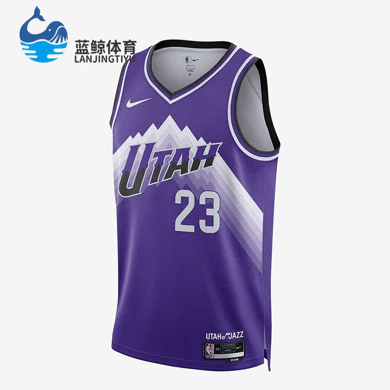 Nike/耐克正品犹他爵士队男士透气运动训练球衣DX8521-507