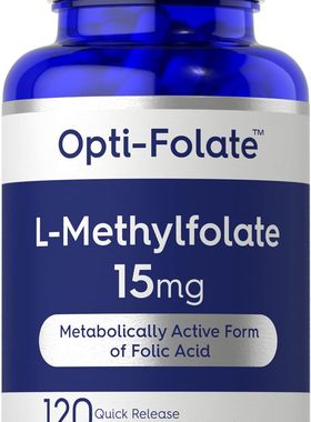 美国代购L Methylfolate 15mg | 120 Capsules | Value Size | Ma