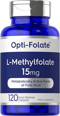 美国代购L Methylfolate 15mg | 120 Capsules | Value Size | Ma