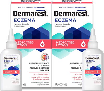美国代购Dermarest Eczema Medicated Lotion, 24-Hour Dry Skin
