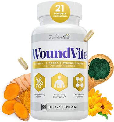 美国代购Zen Nutrients WoundVite Pre & Post Surgery Support,