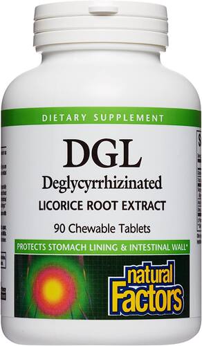 美国代购Natural Factors, Chewable DGL 400 mg, Licorice Extra