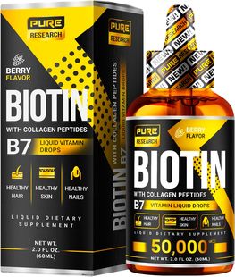 Liquid Biotin Growth PURE Hair RESEARCH Collagen 美国代购
