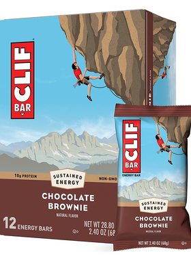 美国代购CLIF BARS - Energy Bars - Chocolate Brownie - Made w