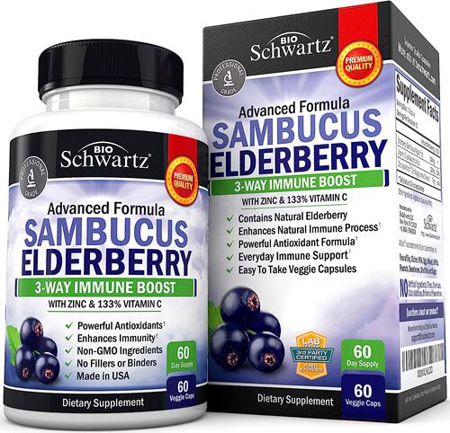 美国代购Elderberry with Zinc and Vitamin C for Adults - Immu