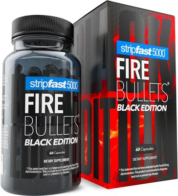 美国代购stripfast5000 Fire Bullets Max Strength Black Editio