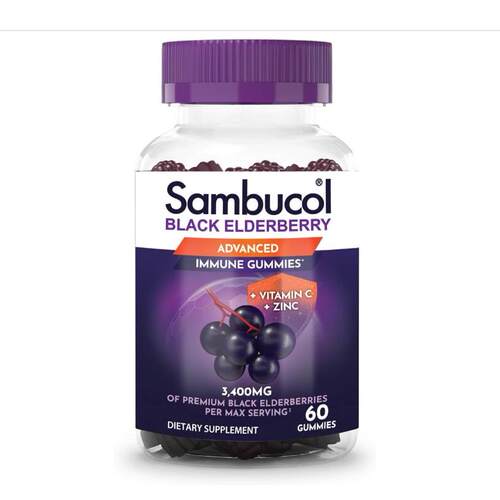 美国代购Sambucol Black Elderberry Gummies - Elderberry with