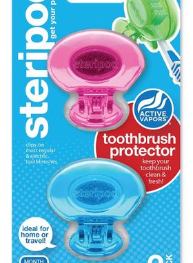 美国代购Steripod Clip-On Toothbrush Protector, Keeps Toothbr