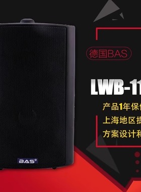 德国BAS 40W壁挂音箱 专业音响 会议喇叭 背景音乐   LWB-116B