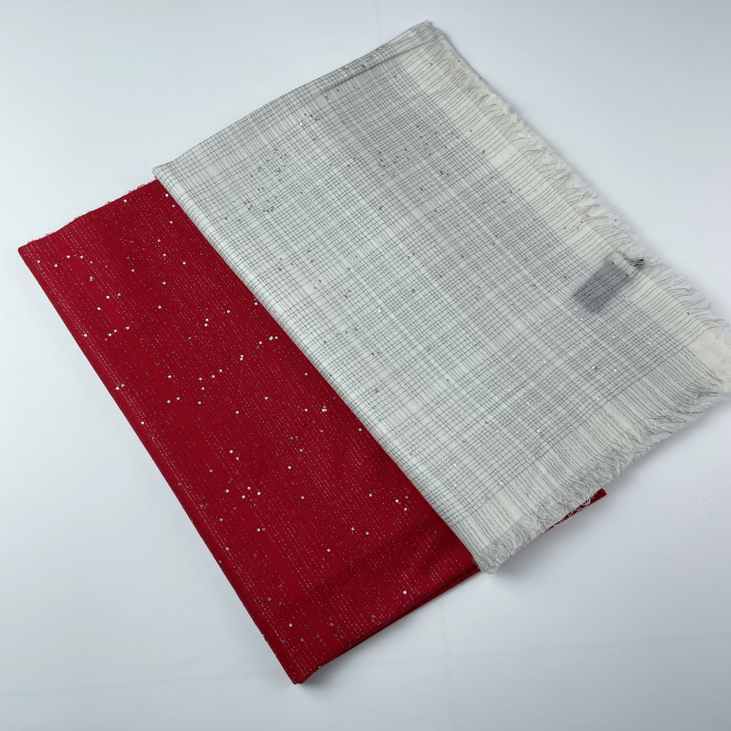 春秋薄款珠片纱满天星围巾