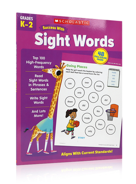 英文原版绘本 Scholastic Success with Sight Words, Grades K-2 学乐常见词分级读物附二年级课外练习册提高英语学习兴趣
