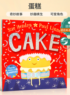 送音频英文原版绘本Cake蛋糕逃离生日派对的蛋糕Sue Hendra土豆超人作者绘本 儿童英语启蒙认知趣味故事图画书 激发孩子想象力