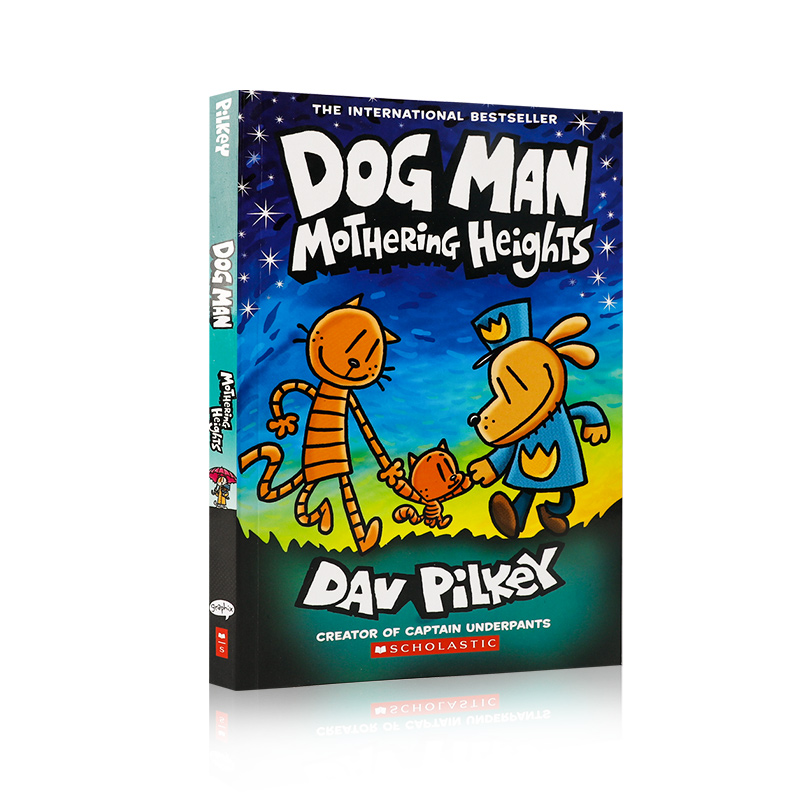 送音频英文原版Dog Man #10: Mothering Heights神探狗狗的冒险第10册6-9岁儿童课外阅读幽默搞笑趣味桥梁漫画章节故事书dogman 书籍/杂志/报纸 儿童读物原版书 原图主图