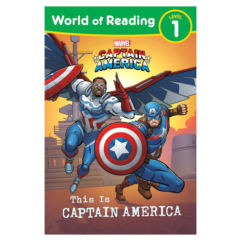预售英文原版World of Reading L1: This is Captain America迪士尼阅读世界1级：美国队长分级读物 超级英雄平装冒险故事4-8岁