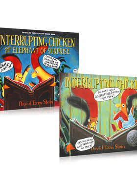 英文原版Interrupting Chicken爱打岔的小鸡系列绘本2册 2011年凯迪克银奖绘本 儿童英语启蒙幼儿温馨家庭亲子绘本 宝宝睡前故事书