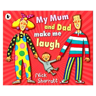 英文原版My Mum and Dad Make Me Laugh我的波点妈妈和条纹爸爸温暖迷人的家庭生活亲子读物温馨绘本形状颜色平装绘本2-6岁