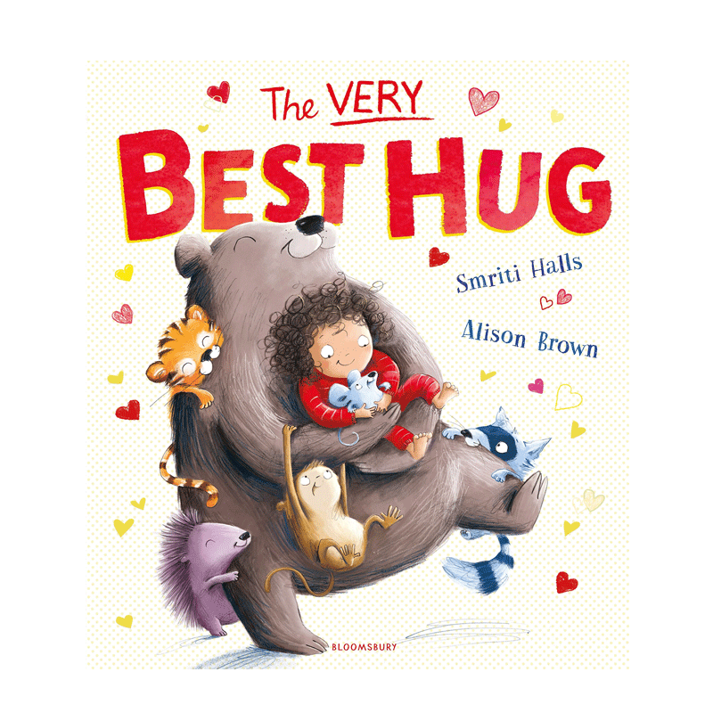 英文原版 The Very Best Hug 平装 舒适的拥抱 与动物们的温暖拥抱 3-6岁儿童宝宝启蒙家庭亲子温馨绘本 晚安睡前故事书