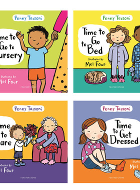 英文原版Time to系列4册精装 Get Dressed学会穿衣/Care学会照顾别人 宝宝行为习惯养成早教书  Penny Tassoni 亲子共读绘本