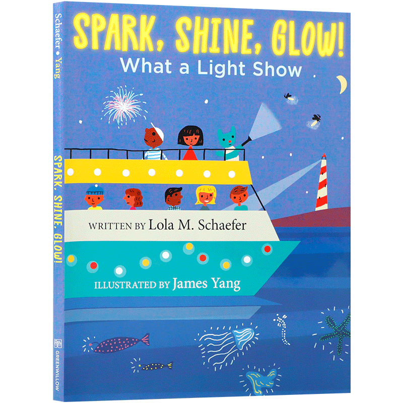 英文原版 Spark, Shine, Glow! 火花,闪耀,发光!4-8岁儿童启蒙认知科普入门/了解世界 满足好奇 关于光的科普知识精装绘本