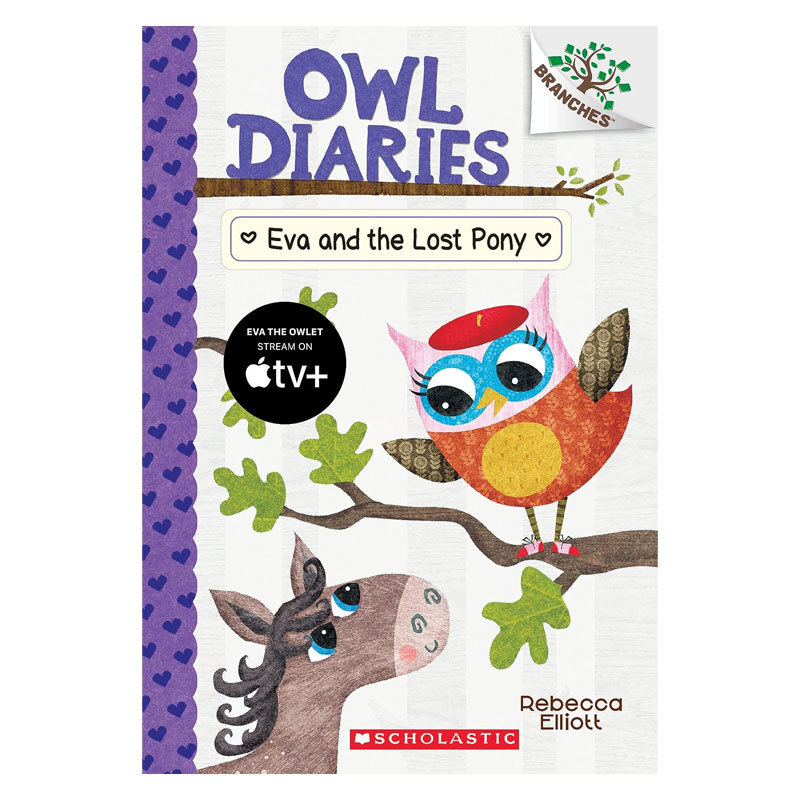 英文原版 Owl Diaries #8:Eva and the Lost Pony 猫头鹰日记8:伊娃和迷路的小马驹 学乐大树系列 5-7岁儿童阅读章节书读物