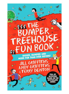 英文原版The Bumper Treehouse Fun Book 树屋活动书 充满活动、游戏和树屋琐事 解迷游戏 益智游戏娱乐游戏书8-12岁