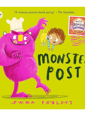 预售英文原版Monster Post怪兽的信件聪明孩子和心软野兽搞笑绘本 互动翻翻 趣味信件平装绘本 幽默搞笑 4-8岁