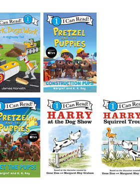 英文原版Work, Dogs, Work工作, 狗, 工作公路的尾巴I Can Read Level 1 系列5本儿童英语课外阅读读物 HarperCollins出版