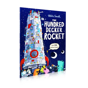 原版绘本 The Hundred Decker Rocket一百层的火箭 儿童入门科普启蒙认知绘本 大型折叠翻页 开发宝宝想像 锻炼观察力脑力