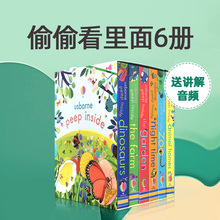 英文原版 偷偷看里面6册2 绘本Usborne Inside 6岁早教启蒙认知立体机关翻翻纸板洞洞书幼儿科普早教书 Peep 送音频和讲解课程