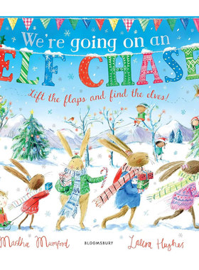 英文原版The Bunny Adventures: We're Going on an Elf Chase 我们去找小精灵 小兔兔一族冒险记翻翻机关 动物故事 趣味冒险4-8岁