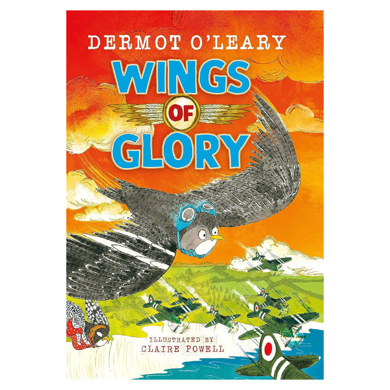 预售英文进口原版 Wings of Glory 荣耀之翼 课外阅读英语冒险故事精装书 黑白插图幽默搞笑冒险小说 10-14岁