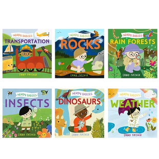 英文原版 Nerdy Babies 书呆子宝宝 系列6本 以问答形式的启蒙认知绘本 2-6岁儿童宝宝科普入门纸板书绘本Roaring Brook Press
