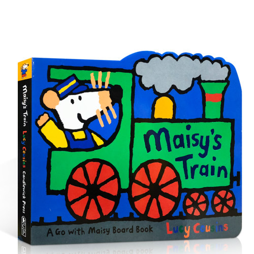英文原版小鼠波波系列Maisy's Train: A Maisy Shaped Board Book交通工具造型异形绘本低幼儿童英语启蒙纸板书撕不烂亲子互动
