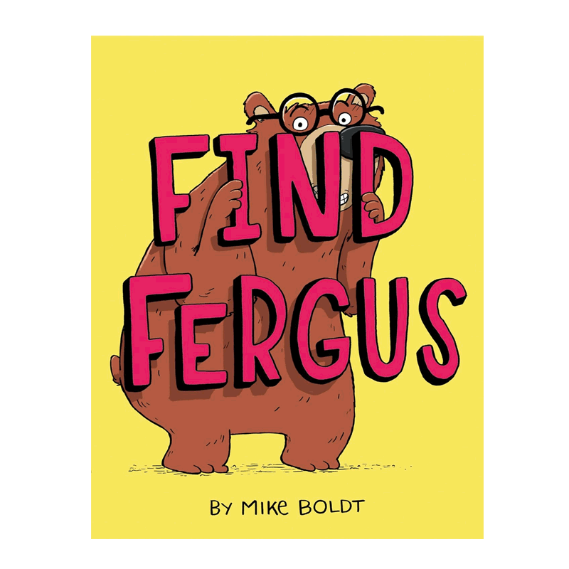 英文原版 Find Fergus找到费格斯 和费格斯玩最有趣的捉迷藏游戏 4-8岁儿童启蒙互动阅读 动物主题 幽默搞笑精装绘本