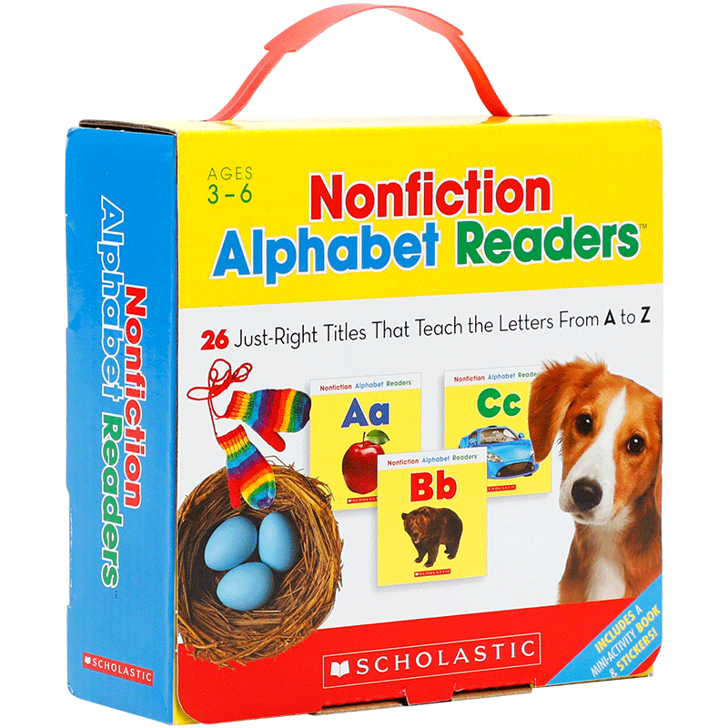 教字母从A到Z Nonfiction Alphabet Readers Parent Pack: 学乐字母启蒙认知 2-6岁儿童宝宝字母主题英文学习教辅盒装