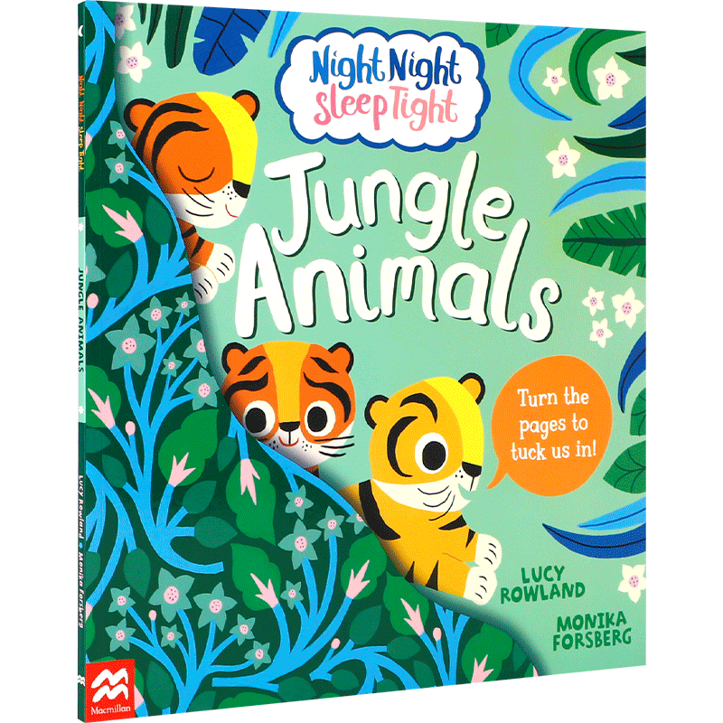英文原版 Night Night Sleep Tight: Jungle Animals  夜深人静:丛林动物 儿童睡前阅读晚安绘本 2-6岁儿童宝宝启蒙睡前故事书本