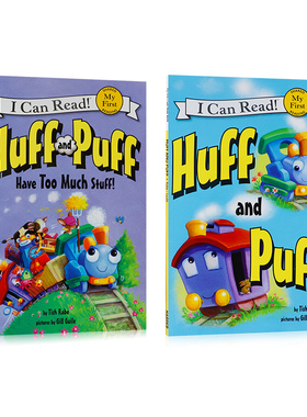 英文原版Huff And Puff哈弗和帕弗系列2册 My First I Can Read英语分级读物 儿童英语启蒙认知绘本 亲子共读趣味故事图画书